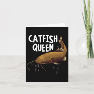Funy Catfish Art Women Mamma Catfish Queen Fishi Kort