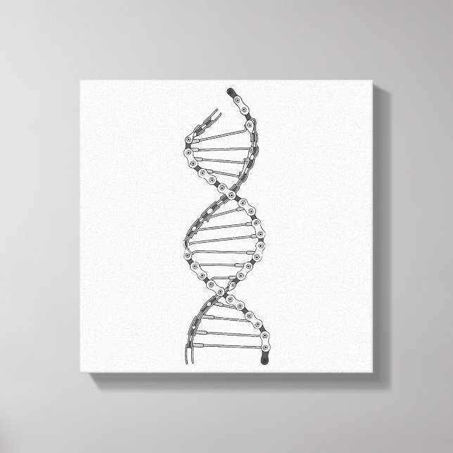 Funy DNA Cycling Bicycle Mountain Bike Kärlek Canvastryck (Framsida)