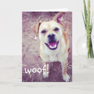 Funy Doggie Fars dag Greeting Card Kort