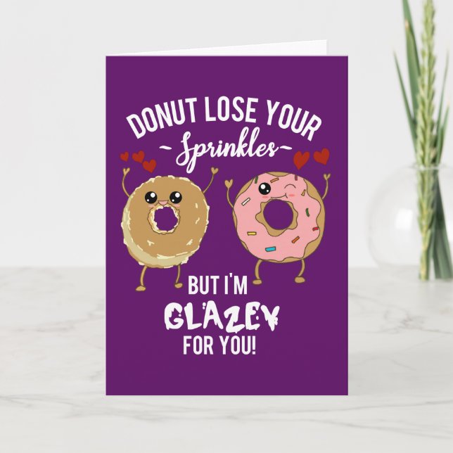 Funy Donut Ord Greeting Card Kort (Framsida)