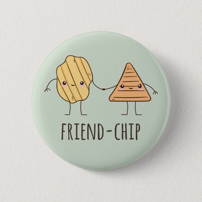 Funy Friend-chip-potatis chip Knapp (Framsida)