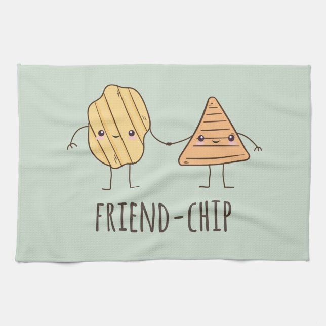 Funy Friend-chip-potatis chip Kökshandduk (Horisontell)