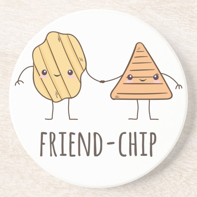 Funy Friend-chip-potatis chip Underlägg (Framsidan)