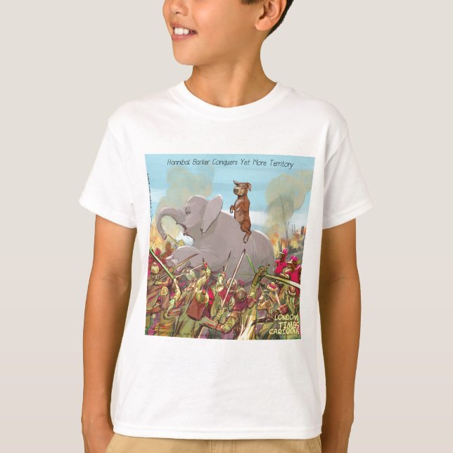 Funy Hannibal Barca Conquers Land T Shirt (Framsida)