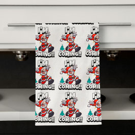 Funy Jultomten Mönster Humoral jul Kökshandduk