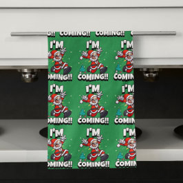 Funy Jultomten Mönster Humoral jul Kökshandduk