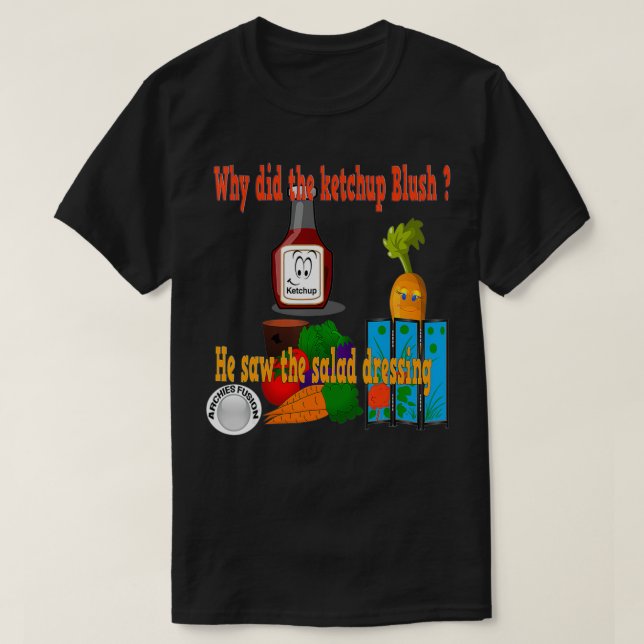 Funy ketchup vegetabilisk mode veggie T T Shirt (Design framsida)