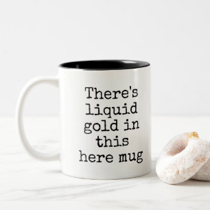 Funy Liquid Guld Mugg