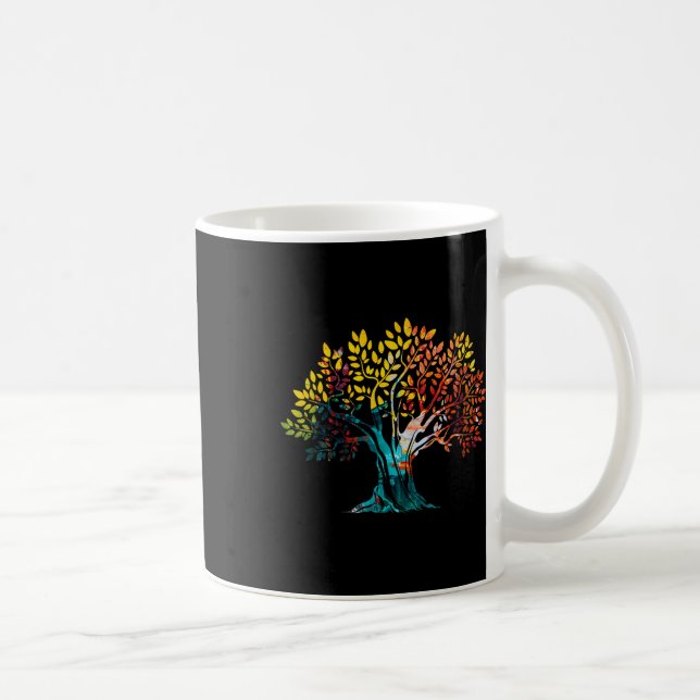 Funy Nature Träd Forest Summer Kaffemugg (Höger)