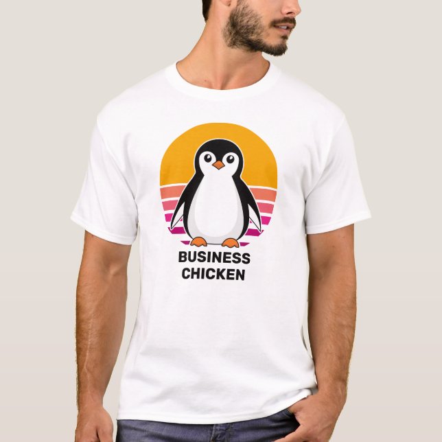 Funy Penguin Proper Animal Namn T Shirt (Framsida)