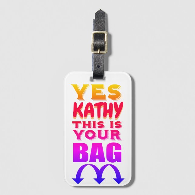 Funy Personlig Namn Luggage Tag Bagagebricka (Framsida vertikal)