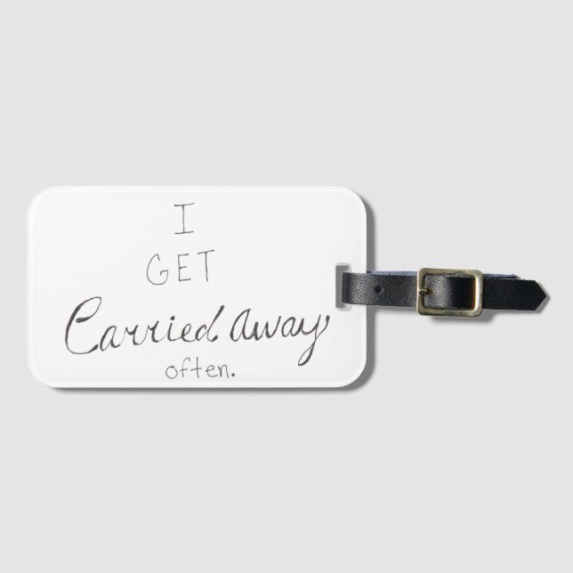 Funy Quote Luggage Tag Bagagebricka (Framsida horisontal)