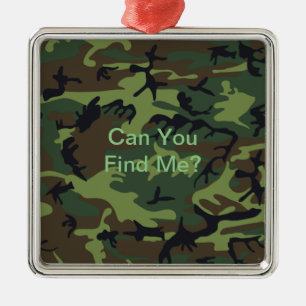 Funy Quote Militär Grönt Camouflage Julgransprydnad Metall