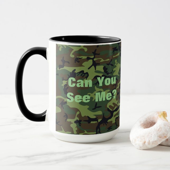 Funy Quote Militär Grönt Camouflage Mugg (Med munk)