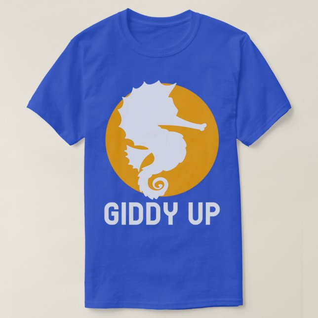 Funy Sea Horse Aqua Vatten Aerobics T Shirt (Design framsida)