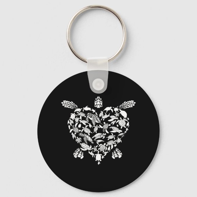 Funy Sea Turtle Gift Manar Women Coola Turtles Hea Nyckelring (Framsida)