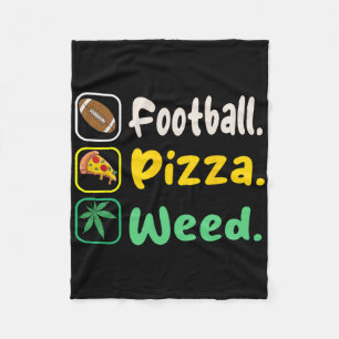 Funy the Football Pizza Ogräs för Älskare Hallowee Fleecefilt