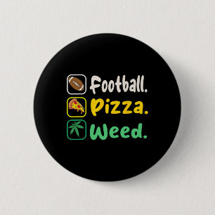 Funy the Football Pizza Ogräs för Älskare Hallowee Knapp