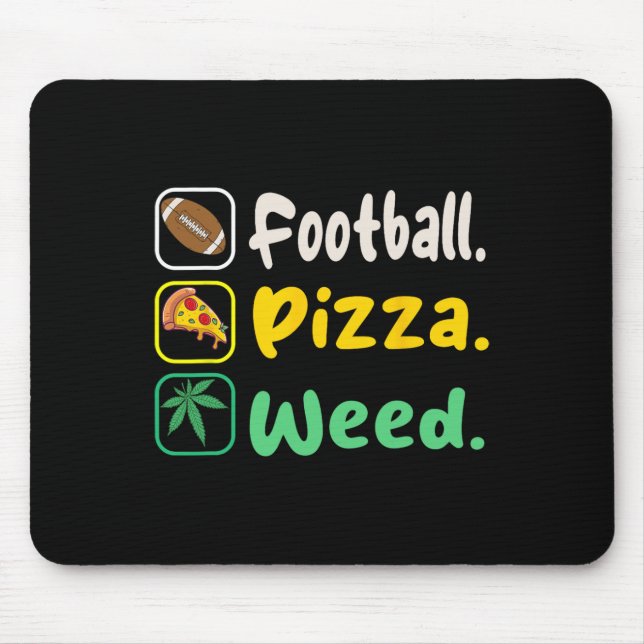 Funy the Football Pizza Ogräs för Älskare Hallowee Musmatta (Framsidan)