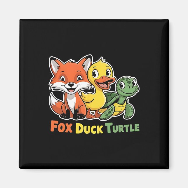 Funy Trump Subtle Fox Anka Turtle Cute Animal Magnet (Framsidan)