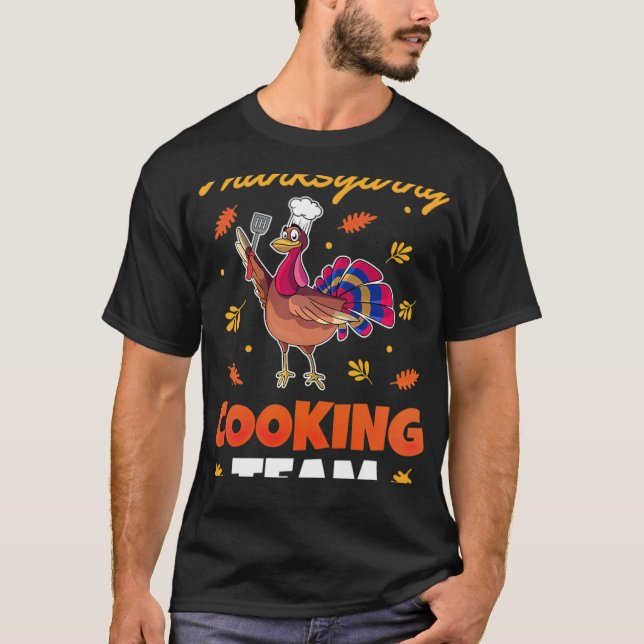 Funy Turkey Chef Outfit Manar Women Thanksgiving b T Shirt (Framsida)