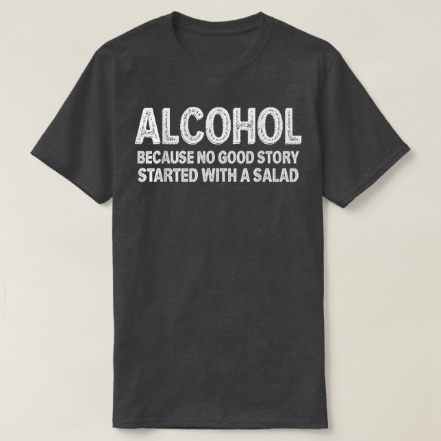 Funy Vegan Vegetarian Alcohol Drinking T Shirt (Design framsida)