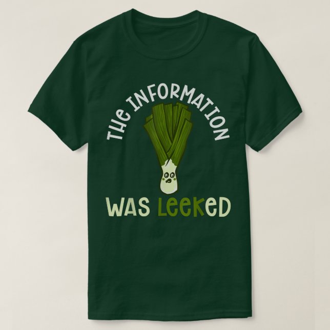 Funy Vegetable Pun Vegetarian Vegan Humor Leak Pu T Shirt (Design framsida)