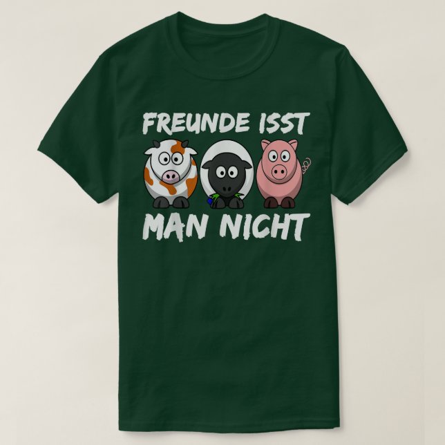 Funy Vegetarian Sayed and Funny Animal Motif Ve T Shirt (Design framsida)