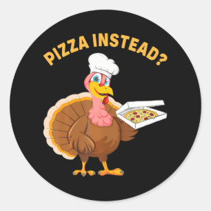 Funy Vegetarian Thanksgiving Vegan Turkey Eat Runt Klistermärke