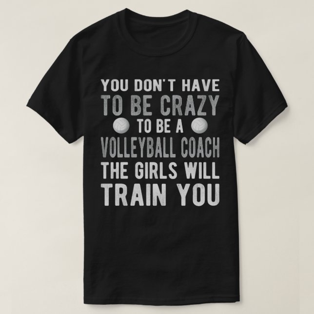 Funy Volleyball Coach Gifts Volleyball Tränar 1 T Shirt (Design framsida)