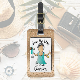 Funy Women Cruise Vacation Adress Luggage Tag Bagagebricka