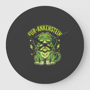 Fur-Ankenstein Roligt Frankenstein Hund Halloween Stor Klocka