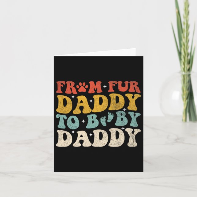 Fur Daddy till Baby Daddy Roligt Farsdagspresent  Kort (Framsida)