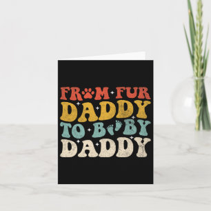 Fur Daddy till Baby Daddy Roligt Farsdagspresent Kort