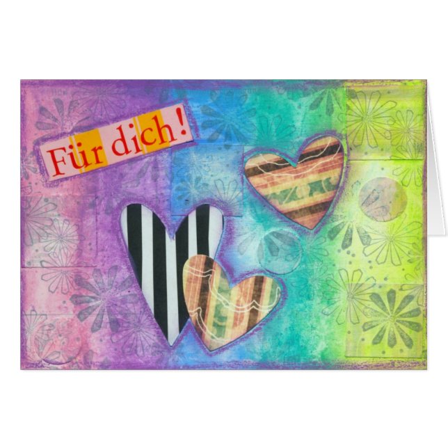 Für dich! hälsningskort (Framsidan Horizontal)