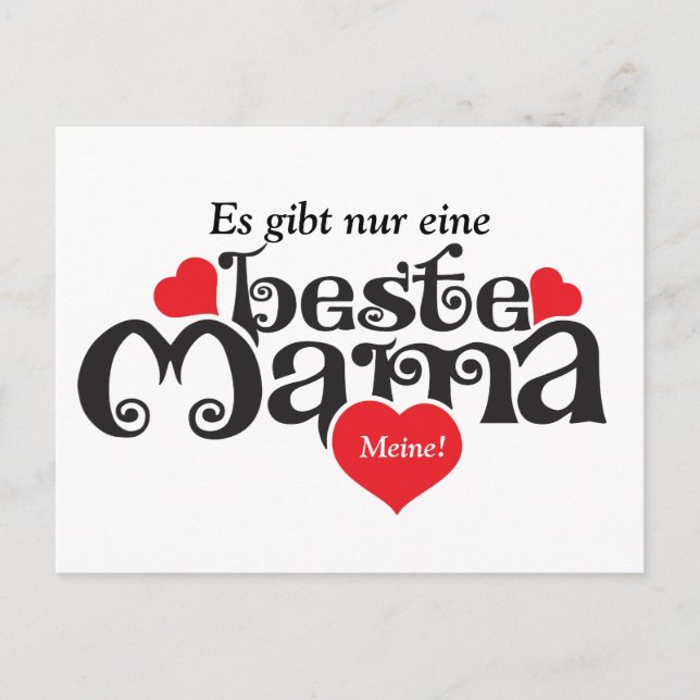 Für die beste Mama... Vykort (Framsida)