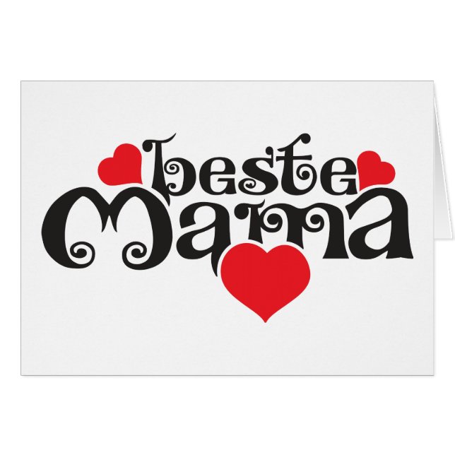 Für die beste Mamma.. Hälsningskort (Framsidan Horizontal)
