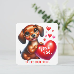 Fur-Ever My Valentine - Alla hjärtans dags-kort Tack Kort