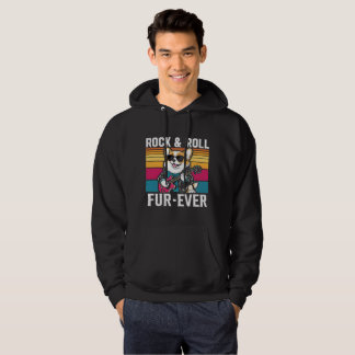 Fur-Ever Rock & Roll With A Rockin Corgi Hoodie