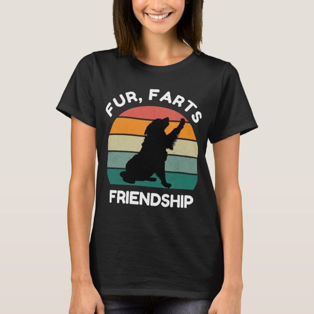 Fur, Farts, Friendship - Funny Dog Lover Retro T Shirt (Framsida)