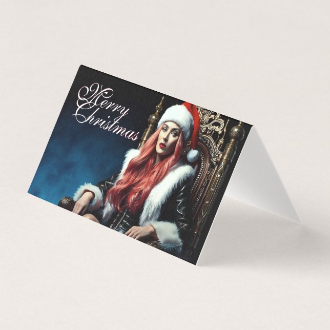 Fur & Leather Diva – God Jul Kort (Framsida)