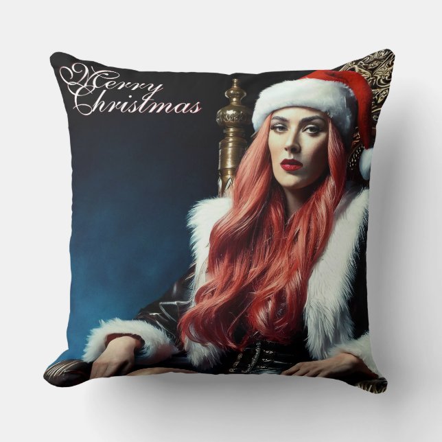 Fur & Leather Diva – God Jul Kudde (Framsida)