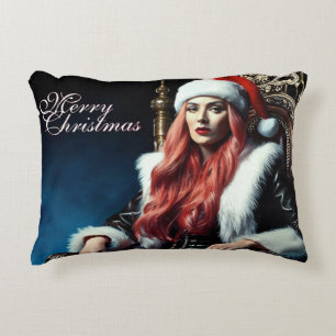 Fur & Leather Diva – God Jul Prydnadskudde