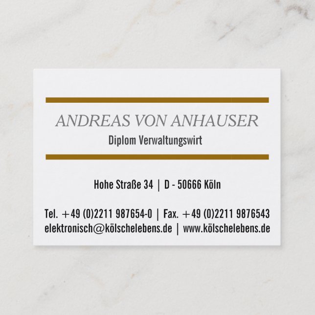Für Makler & Immobilienexperten Visitkort (Baksida)