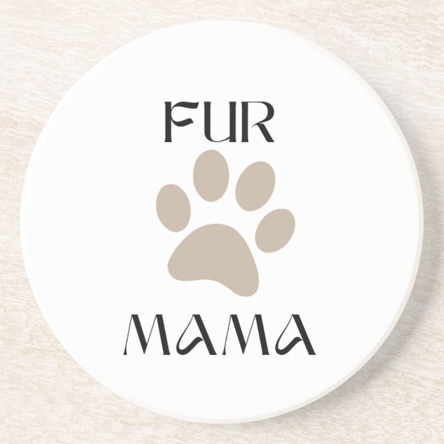 Fur Mama, Pet Lover Mother’s Day & Birthday Underlägg (Framsidan)