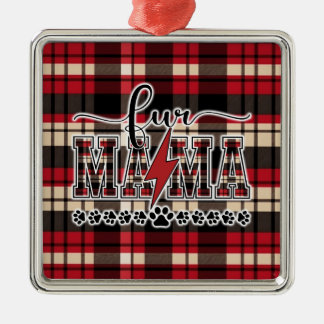 Fur Mama Plaid Julgransprydnad Metall