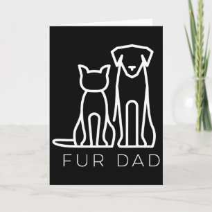 Fur Pappa Husdjursälskare Katt Hund Pappa Make Rol Kort