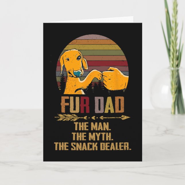 Fur Pappa Mannen Myten Snabbköpschefen Hund Fader Kort (Framsida)