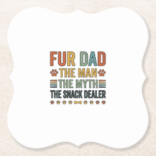 Fur Pappa Snabbköpsgubbe Vintage Hundälskare Tröja Underlägg Papper