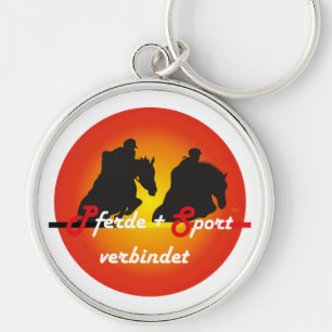 Für Pferdesport Liebhaber Schlüsselanhänger Rund Silverfärgad Nyckelring